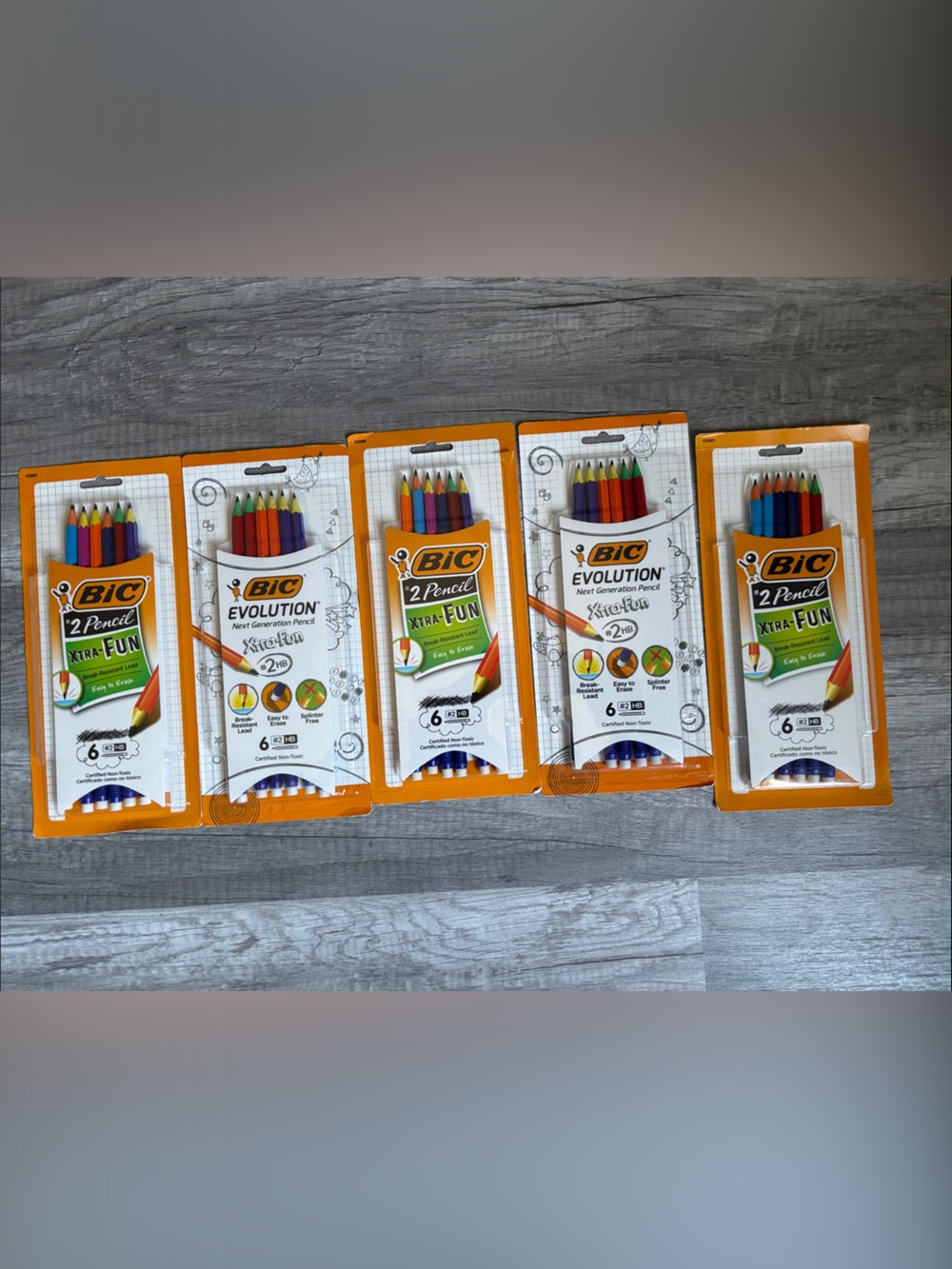 5-BIC Evolution #2-Color Pencil Pack - Assorted Bright Colors